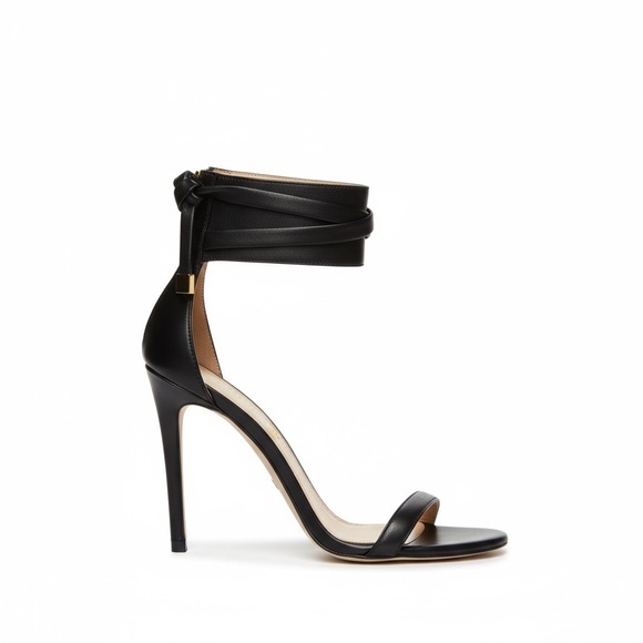 Jason Wu Shoes - Jason Wu Black Leather Wrap Ankle Strap Sandals Spring 2014 Size [insert size]